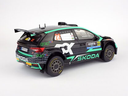ŠKODA FABIA RALLY2 EVO N 22 TEAM TOKSPORT WRT 6th RALLY SAFARI KENYA 2024 GUS GREENSMITH - JONAS ANDERSSON - 1:18 IXO - Image 3