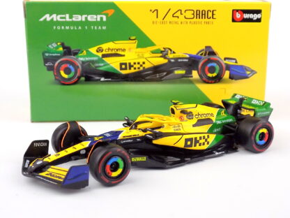McLAREN F1 MCL38 TÍM MCLAREN N 4 4. VC MONAKA (30. VÝROČIE SENNY) 2024 LANDO NORRIS - 1:43 BBURAGO