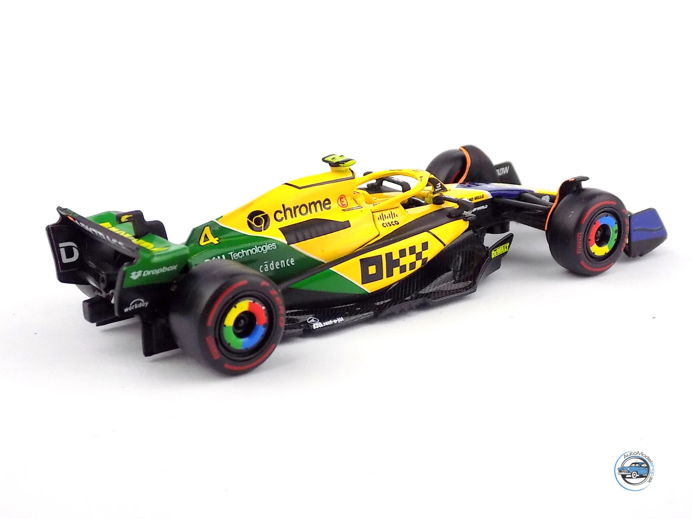 McLAREN F1 MCL38 TÍM MCLAREN N 4 4. VC MONAKA (30. VÝROČIE SENNY) 2024 LANDO NORRIS - 1:43 BBURAGO - Image 3