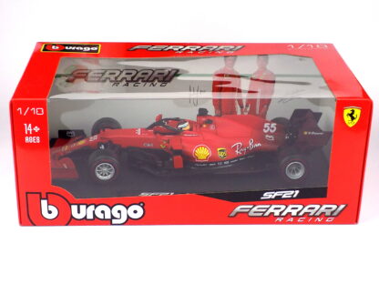 FERRARI F1 SF21 TEAM SCUDERIA FERRARI MISSION WINNOW N 55 SEASON 2021 CARLOS SAINZ - 1:18 BBURAGO - Image 7