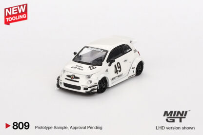 LB-WORKS x Abas Works FIAT ABARTH 595 Gara White - 1:64 MiniGT - Image 2