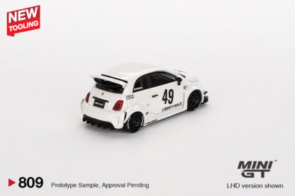 LB-WORKS x Abas Works FIAT ABARTH 595 Gara White - 1:64 MiniGT - Image 3