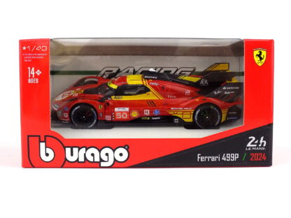FERRARI  499P 3.0L TURBO V6 TEAM FERRARI AF CORSE No.50 VÍŤAZ 24h LE MANS 2024 ANTONIO FUOCO - 1:43 BBURAGO - Image 4