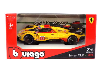 FERRARI 499P 3.0L TURBO V6 TEAM AF CORSE No.83 24h LE MANS 2024 ROBERT KUBICA - 1:43 BBURAGO - Image 4
