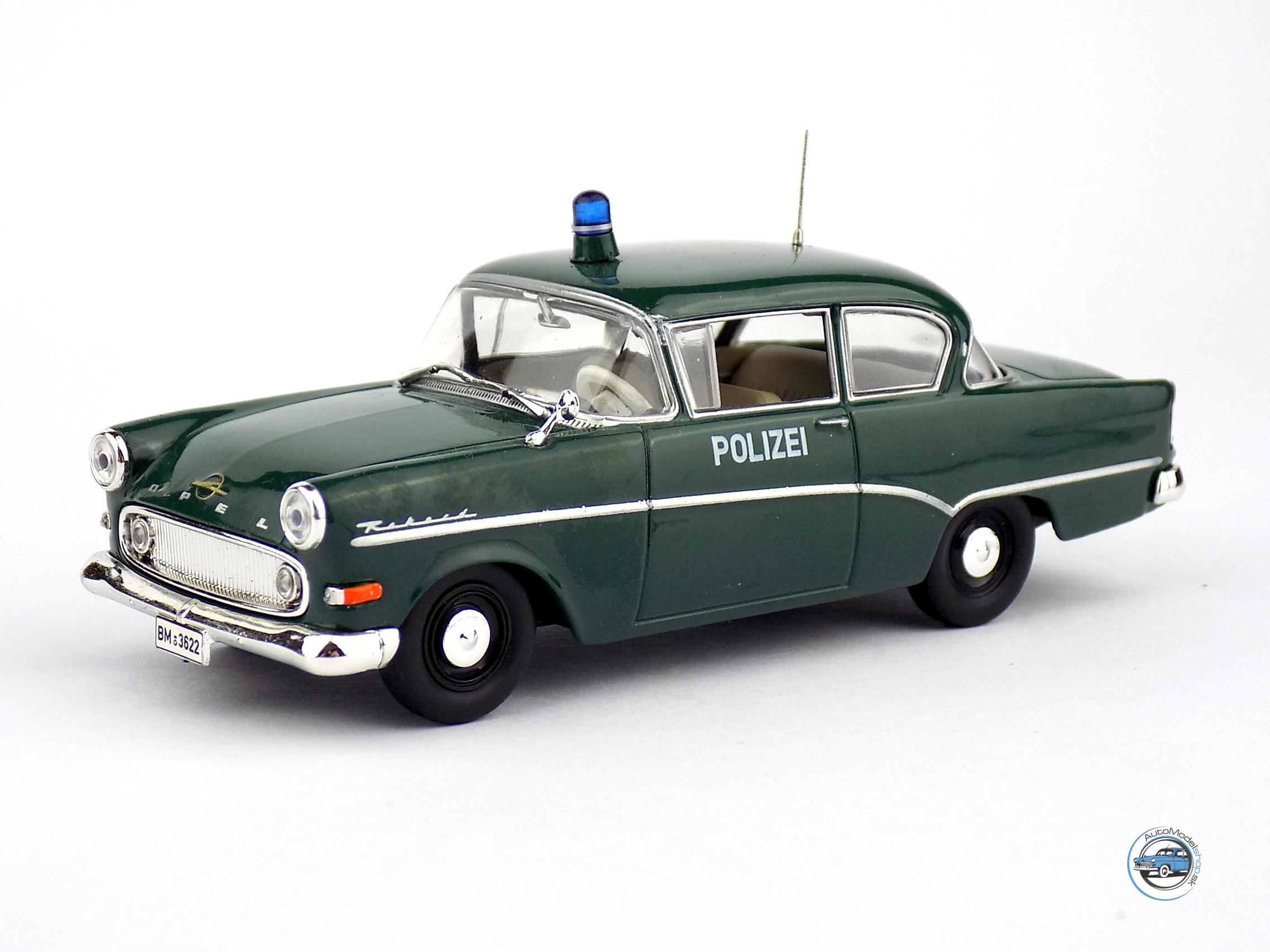 OPEL REKORD P1 POLIZEI - POLÍCIA NEMECKO - 1:43 DeA ( Bazárový tovar ) - Image 2