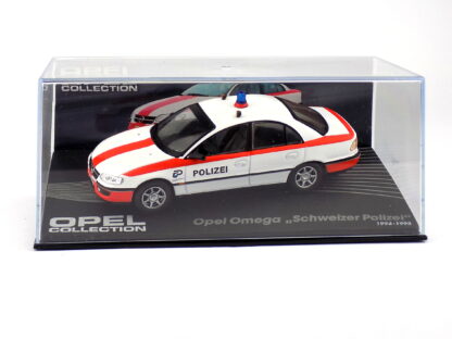 OPEL OMEGA POLIZEI  - POLÍCIA ŠVAJČIARSKO - 1:43 DeA ( Bazárový tovar ) - Image 4
