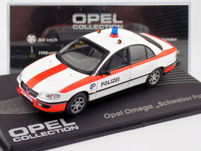 OPEL OMEGA POLIZEI  - POLÍCIA ŠVAJČIARSKO - 1:43 DeA ( Bazárový tovar )