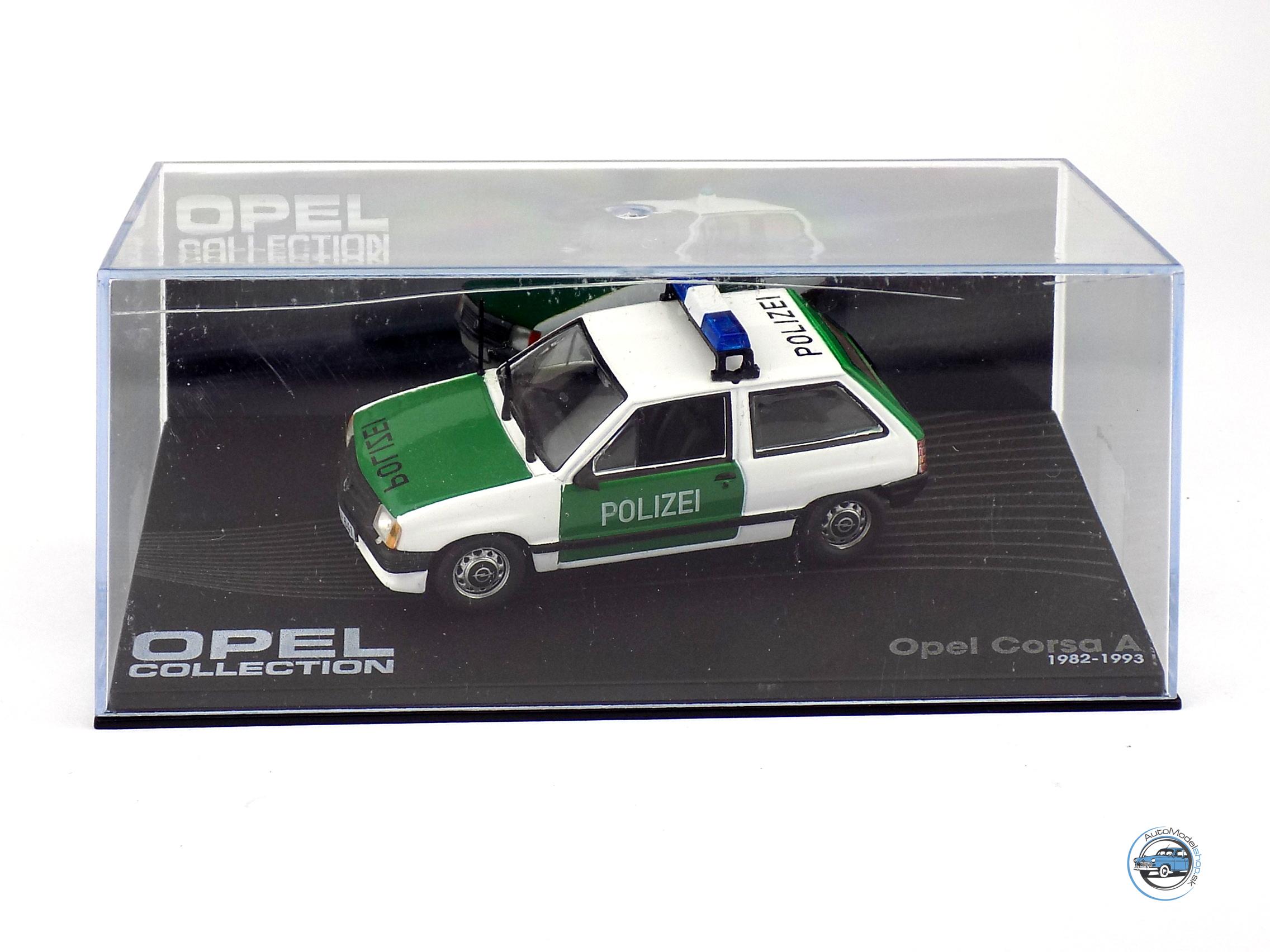 OPEL CORSA A POLIZEI – POLÍCIA NEMECKO – 1:43 DeA ( Bazárový tovar ) - Image 4