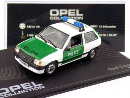 OPEL CORSA A POLIZEI – POLÍCIA NEMECKO – 1:43 DeA ( Bazárový tovar )