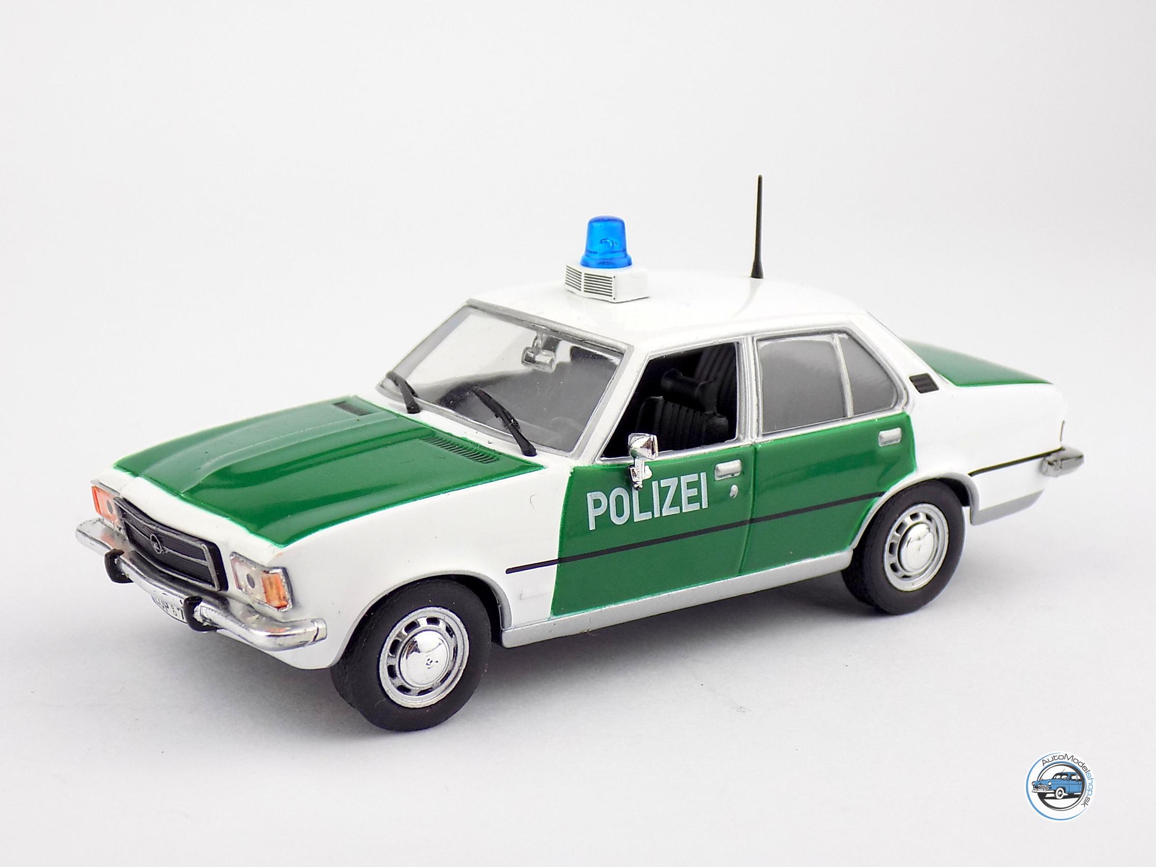 OPEL REKORD D POLIZEI – POLÍCIA NEMECKO – 1:43 DeA ( Bazárový tovar ) - Image 2