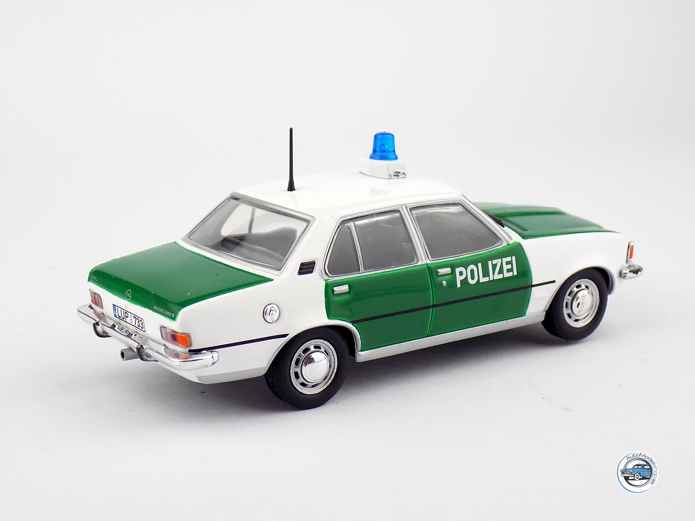 OPEL REKORD D POLIZEI – POLÍCIA NEMECKO – 1:43 DeA ( Bazárový tovar ) - Image 3