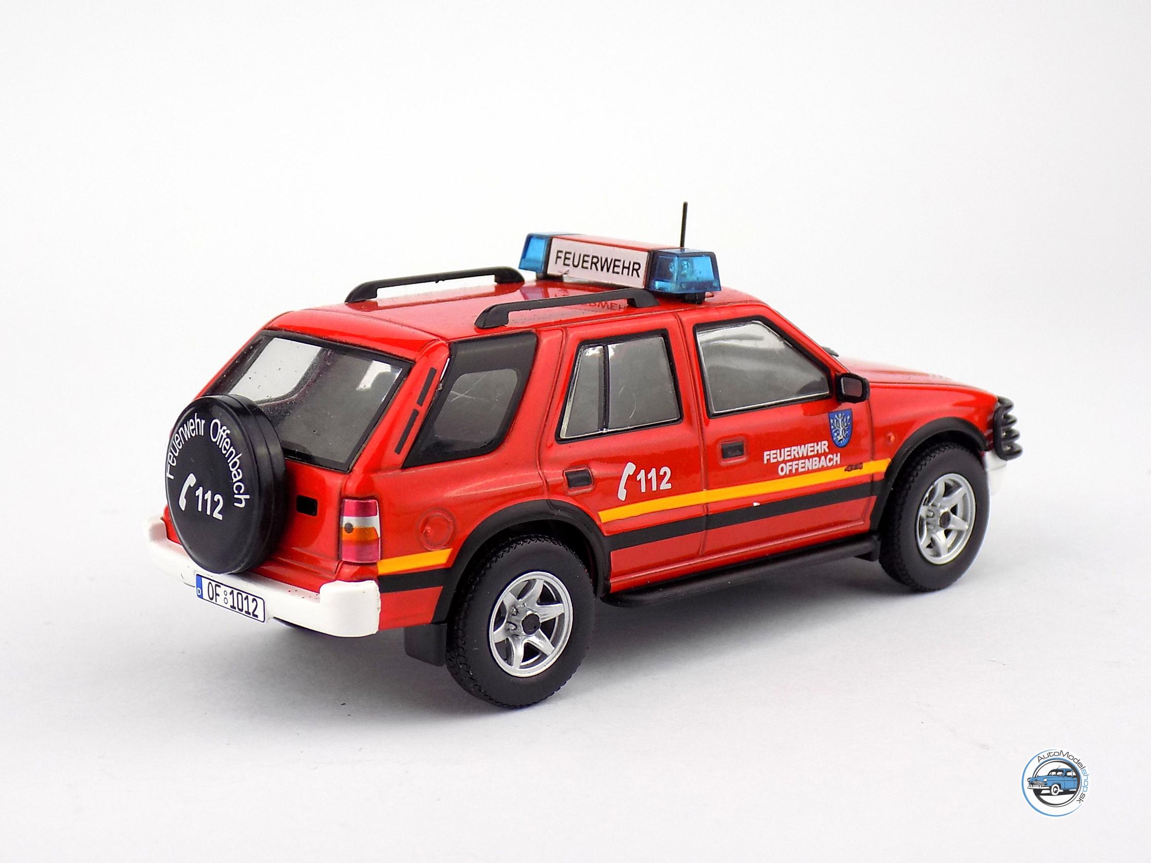 OPEL FRONTERA A FEUERWEHR – HASIČI NEMECKO – 1:43 DeA ( Bazárový tovar ) - Image 3