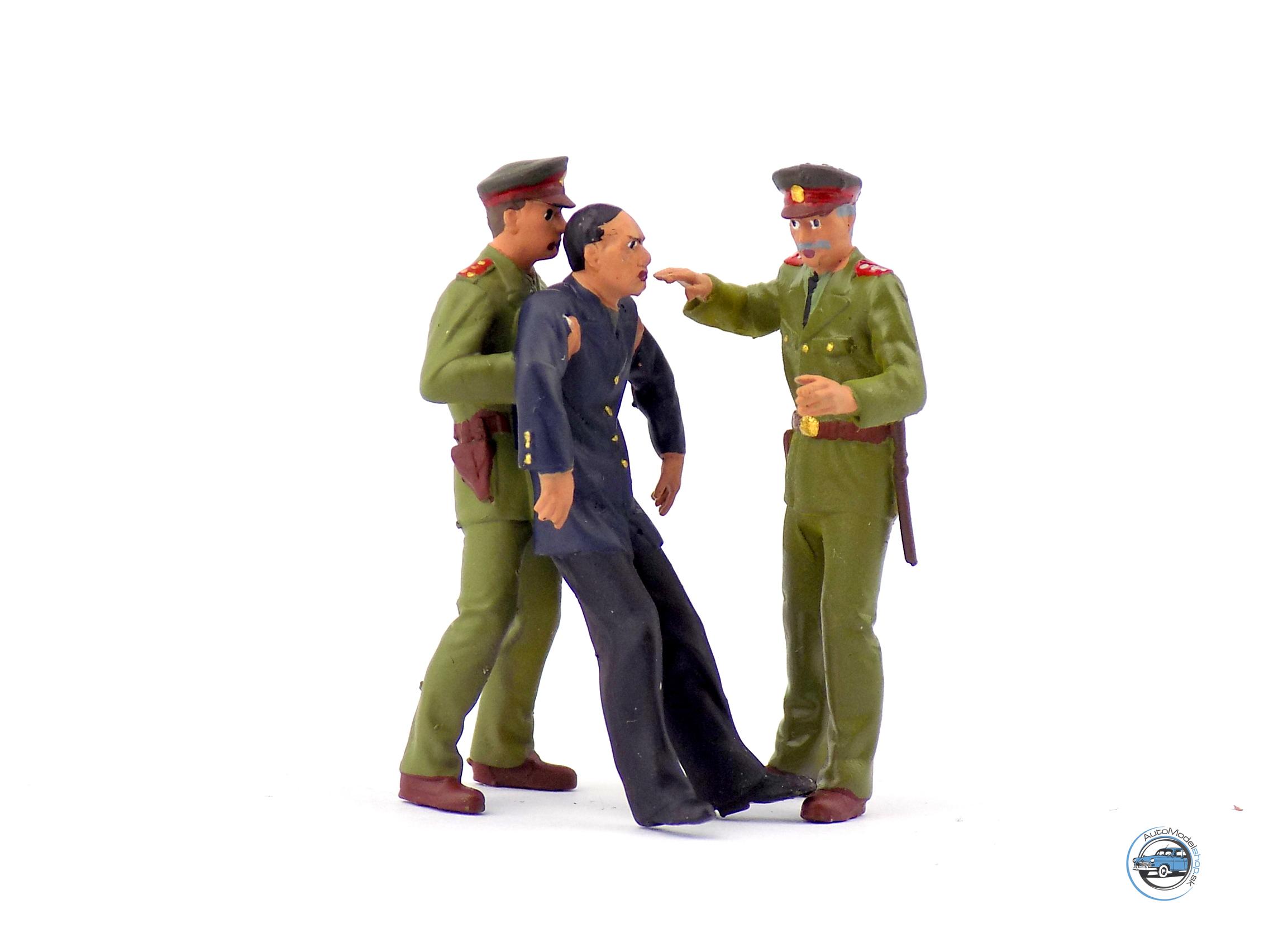 Set figúrok príslušníci Verejnej bezpečnosti a opilec 1:43