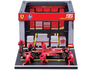 PIT STOP DIORAMA FERRARI SF-24 CARLOS SAINZ 2024 - 1:43 BBURAGO