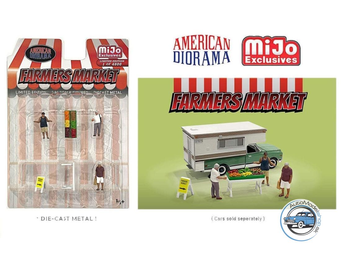 SET FIGUROK FARMARSKY OBCHOD - 1:64 AMERICAN DIORAMA
