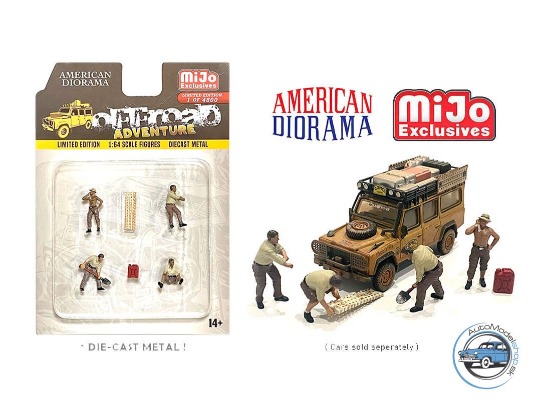 SET FIGUROK OFFROAD ADVENTURE - 1:64 AMERICAN DIORAMA