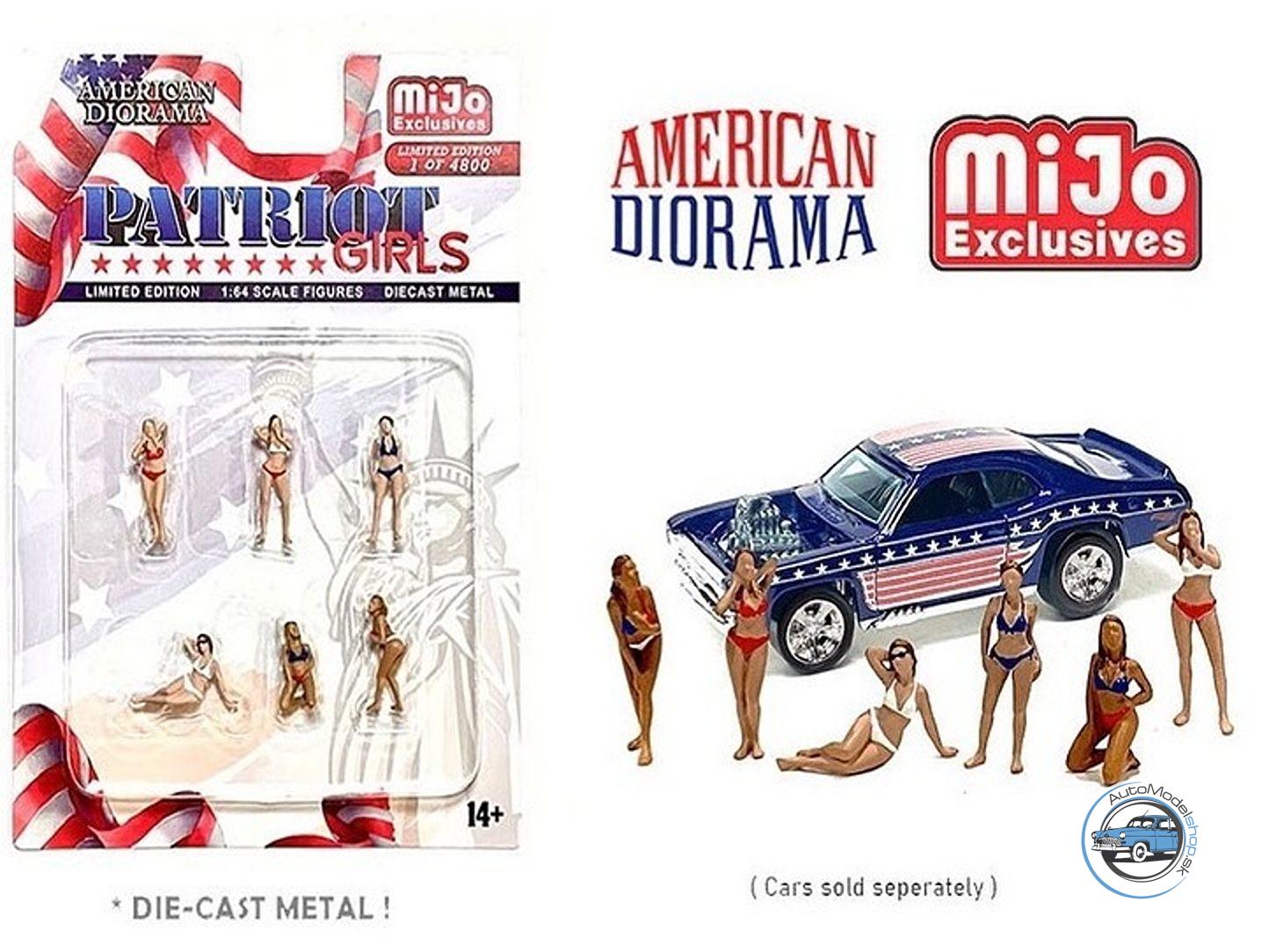 SET FIGUROK DIEVČATA PATRIOTKY - 1:64 AMERICAN DIORAMA