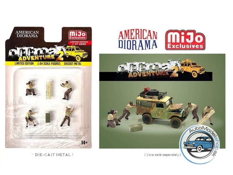 SET FIGUROK OFFROAD ADVENTURE 2 - 1:64 AMERICAN DIORAMA