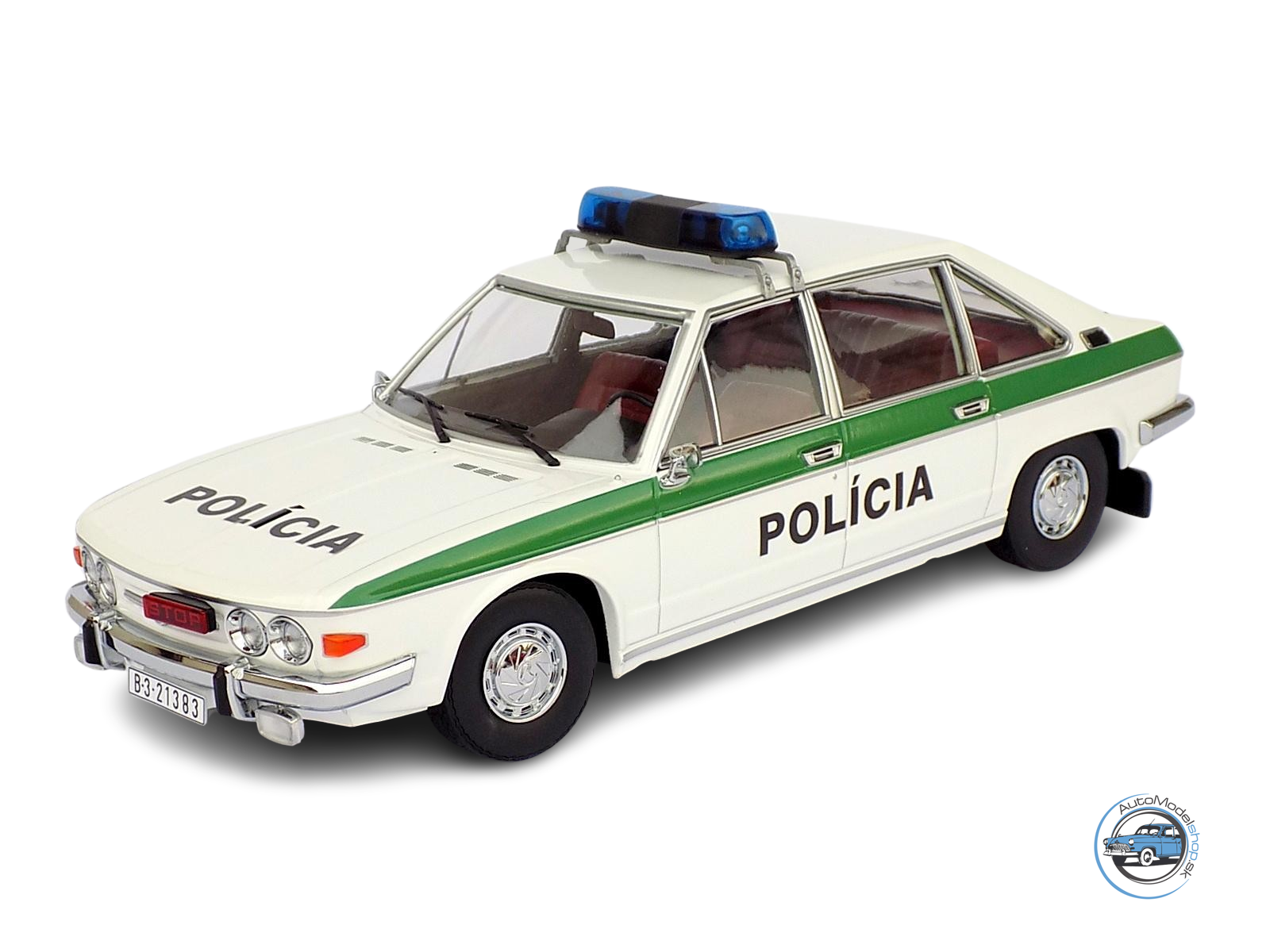 TATRA 613 POLÍCIA SR 1993 – 1:18 Triple9 & Automodelshop.sk – Obrázok 2