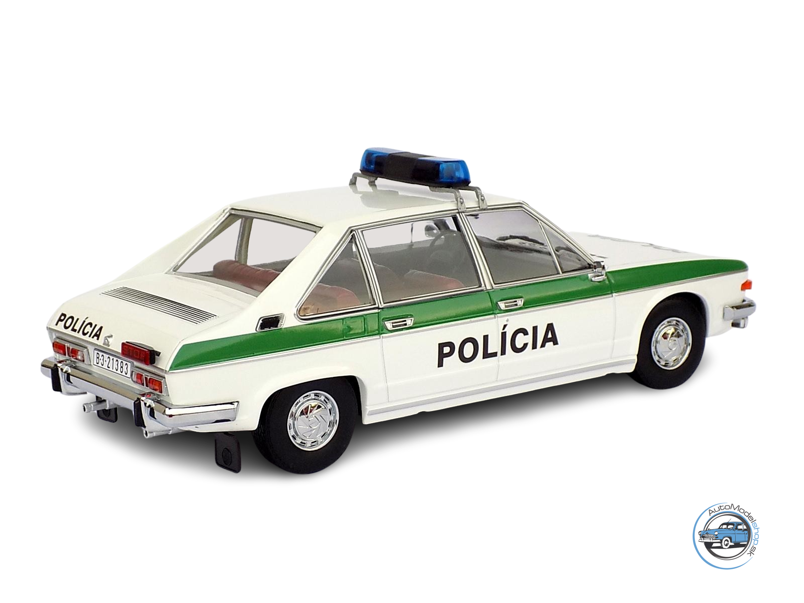 TATRA 613 POLÍCIA SR 1993 – 1:18 Triple9 & Automodelshop.sk – Obrázok 3