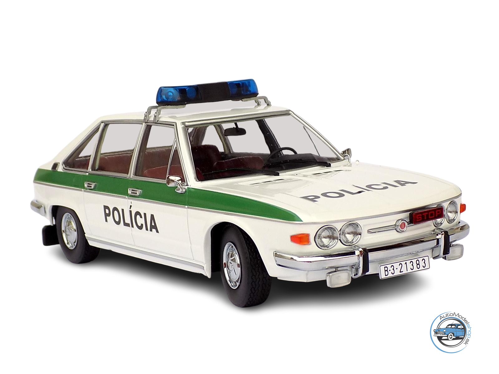 TATRA 613 POLÍCIA SR 1993 – 1:18 Triple9 & Automodelshop.sk – Obrázok 4