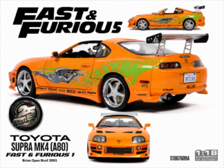 TOYOTA SUPRA MK4 A80 F&F 1 2001 BRIAN CAR - 1:18 SOLIDO
