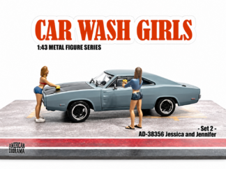 FIGÚRKY SET CAR WASH GIRL JESSICA & JENNIFER - 1:43 AMERICAN DIORAMA
