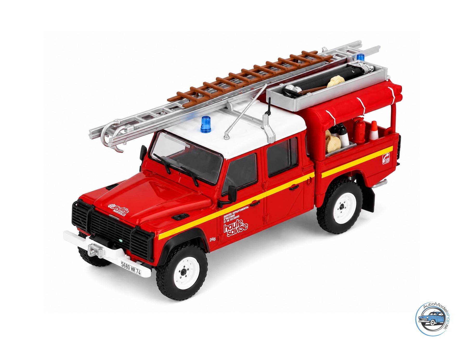 LAND ROVER DEFENDER 130 VTU HASIČI - 1:43 HACHETTE IXO