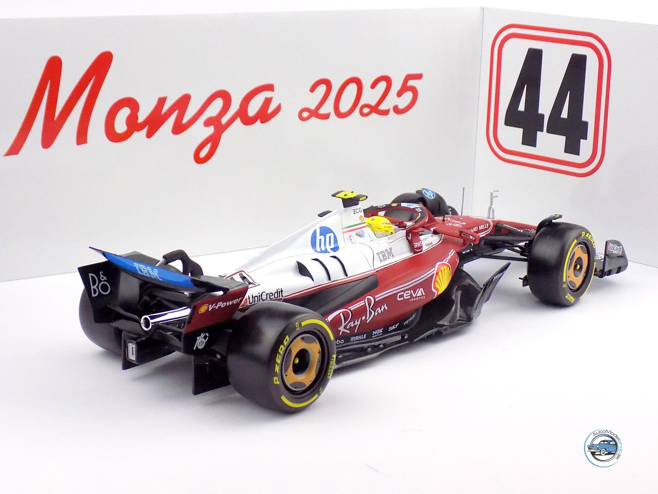 FERRARI - F1 SF-25 TEAM SCUDERIA FERRARI HP MONZA VC TALIANSKA 2025 LEWIS HAMILTON - NIKI LAUDA 50. VÝROČIE MAJSTRA SVETA - 1:18 BBURAGO – Obrázok 3