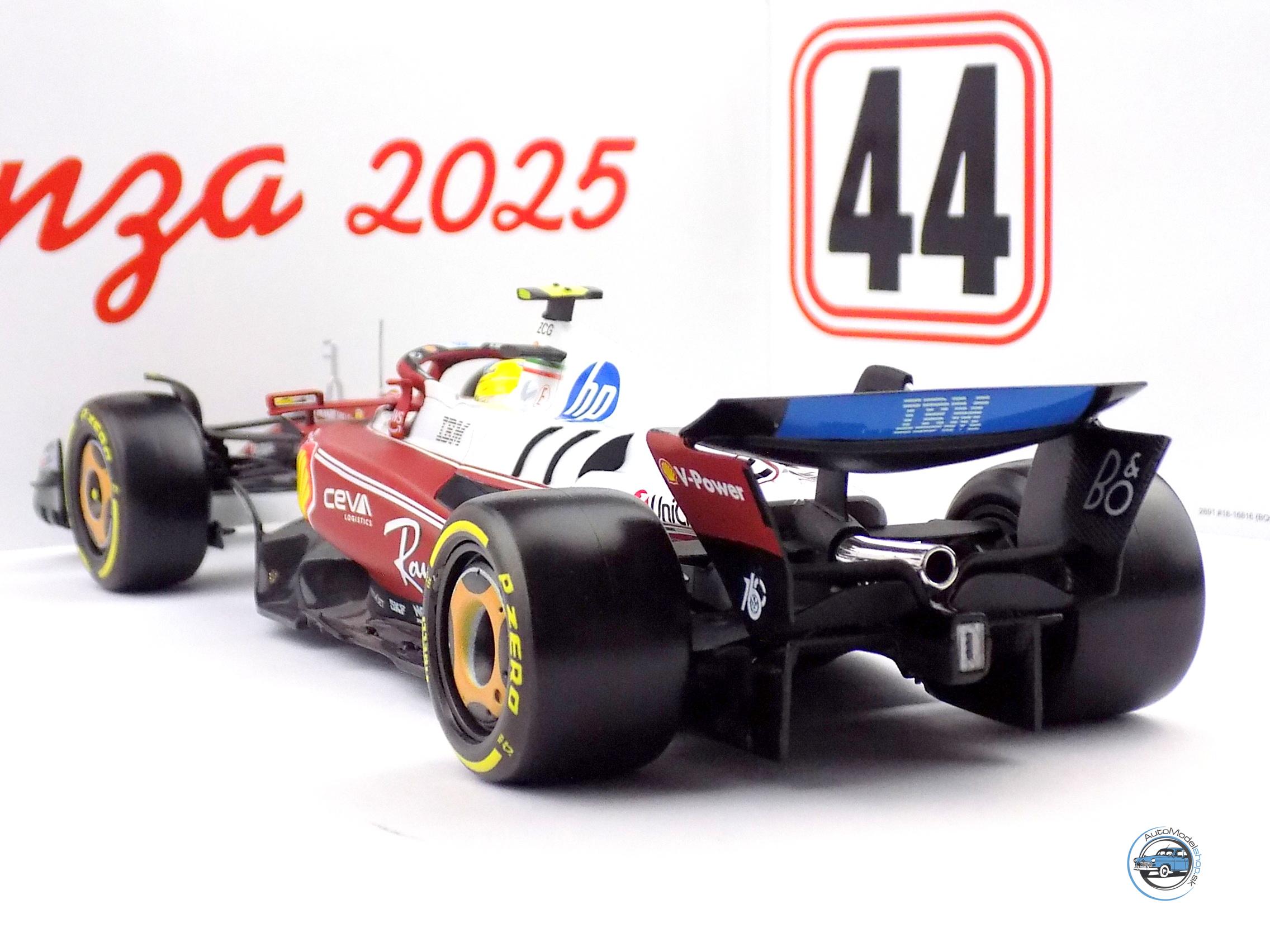FERRARI - F1 SF-25 TEAM SCUDERIA FERRARI HP MONZA VC TALIANSKA 2025 LEWIS HAMILTON - NIKI LAUDA 50. VÝROČIE MAJSTRA SVETA - 1:18 BBURAGO – Obrázok 4