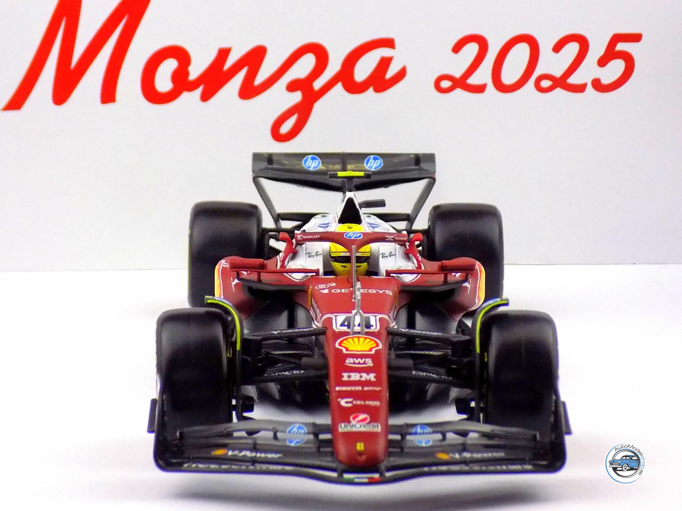 FERRARI - F1 SF-25 TEAM SCUDERIA FERRARI HP MONZA VC TALIANSKA 2025 LEWIS HAMILTON - NIKI LAUDA 50. VÝROČIE MAJSTRA SVETA - 1:18 BBURAGO – Obrázok 6