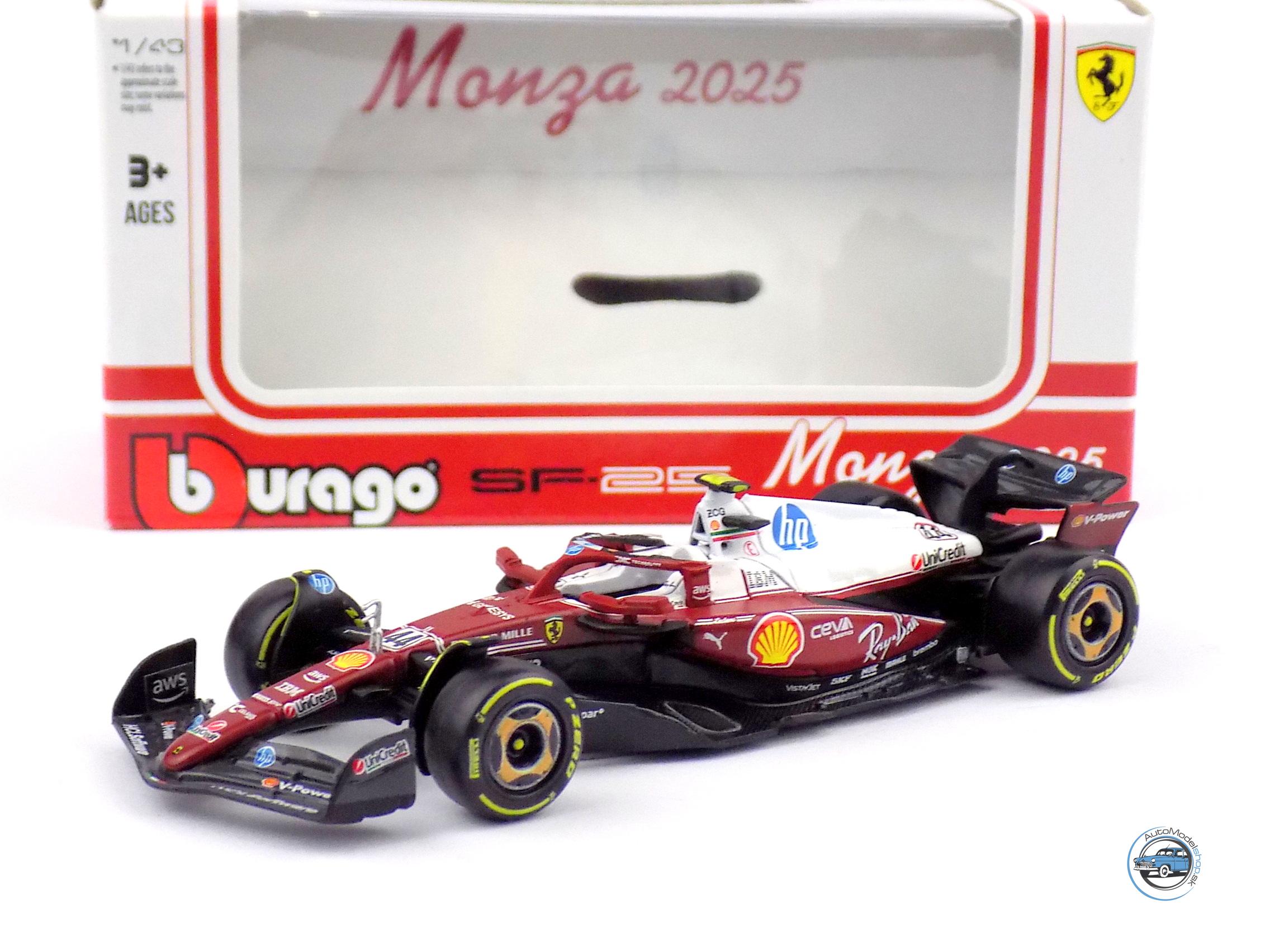 FERRARI F1 SF-25 TEAM SCUDERIA FERRARI HP MONZA VC TALIANSKA 2025 LEWIS HAMILTON – 1:43 BBURAGO