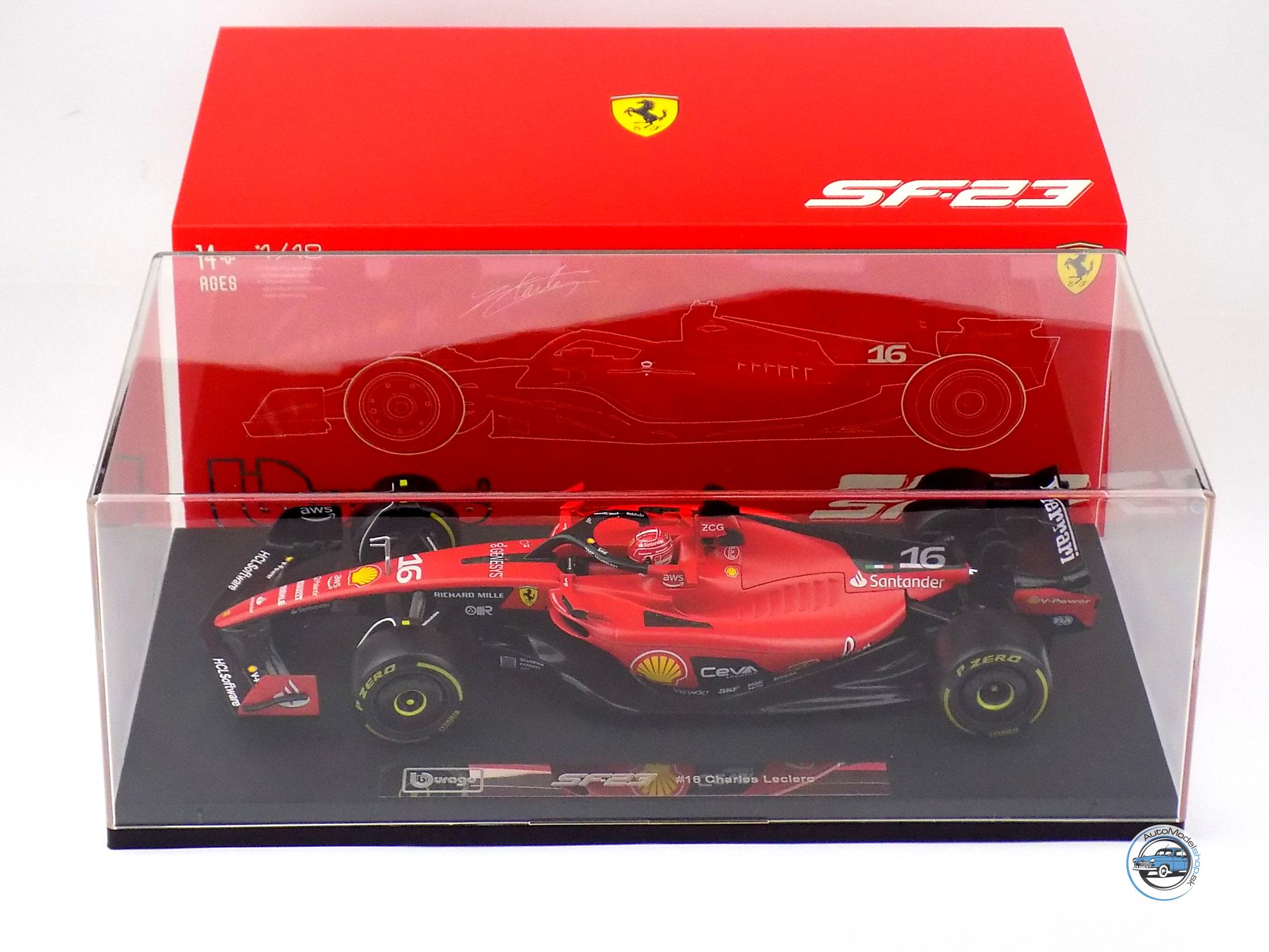 FERRARI F1 SF23 SCUDERIA FERRARI SEZÓNA 2023 CHARLES LECLERC - 1:18 BBURAGO – Obrázok 2