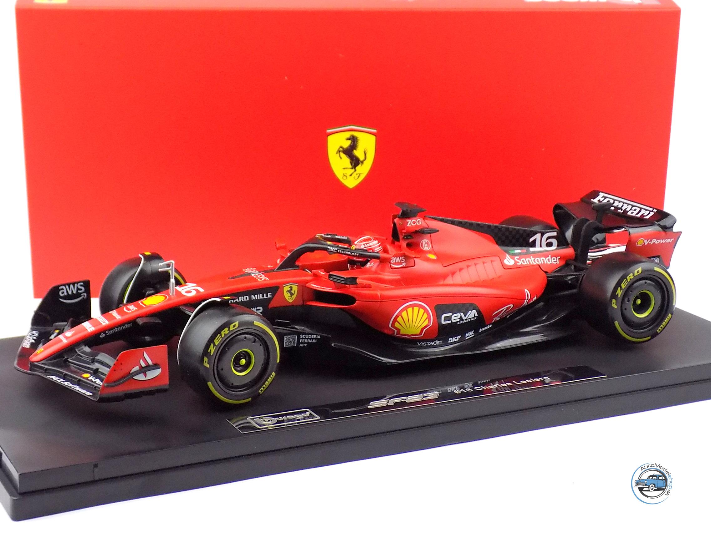 FERRARI F1 SF23 SCUDERIA FERRARI SEZÓNA 2023 CHARLES LECLERC - 1:18 BBURAGO – Obrázok 3