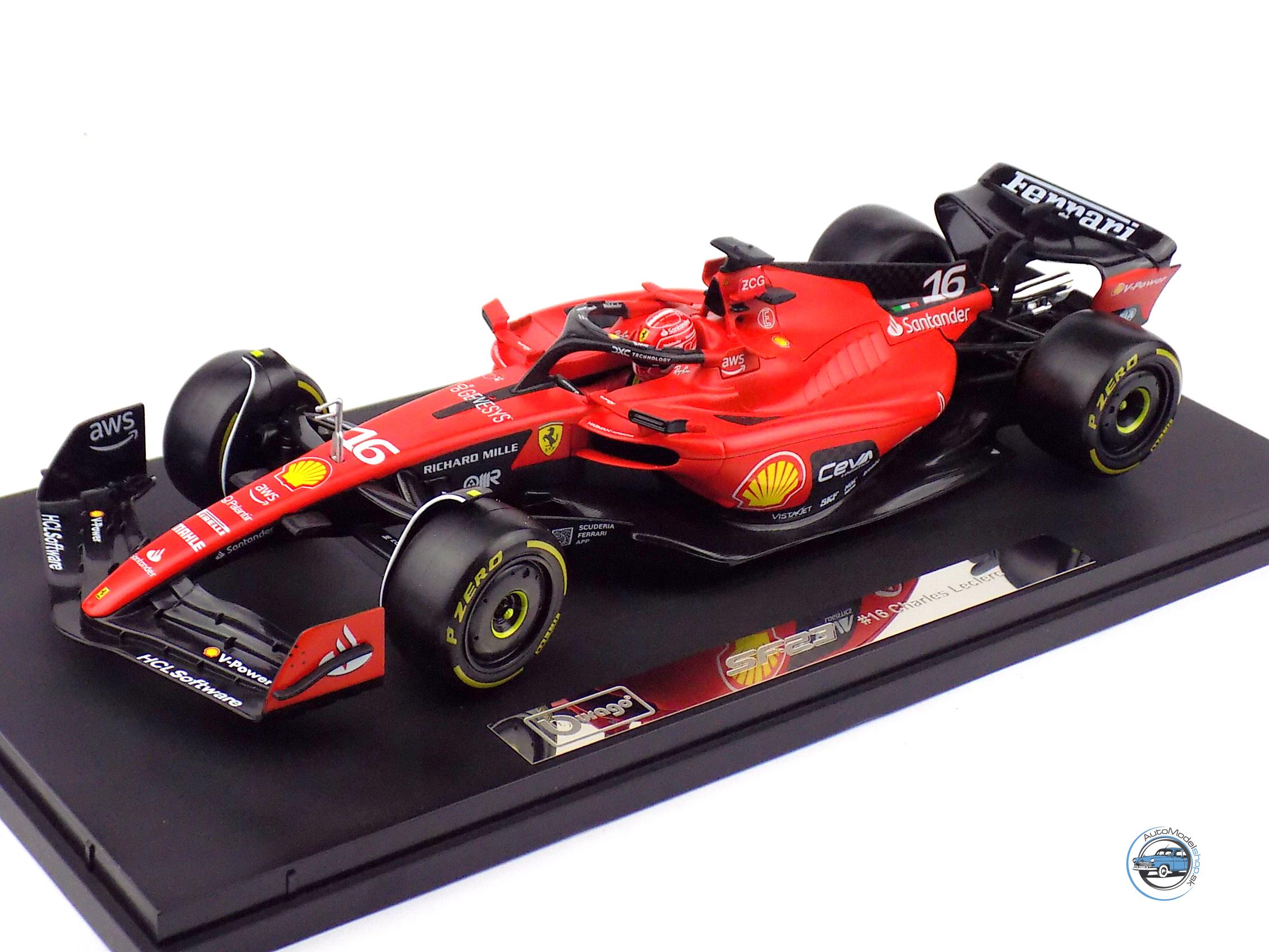 FERRARI F1 SF23 SCUDERIA FERRARI SEZÓNA 2023 CHARLES LECLERC - 1:18 BBURAGO – Obrázok 4